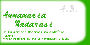 annamaria madarasi business card